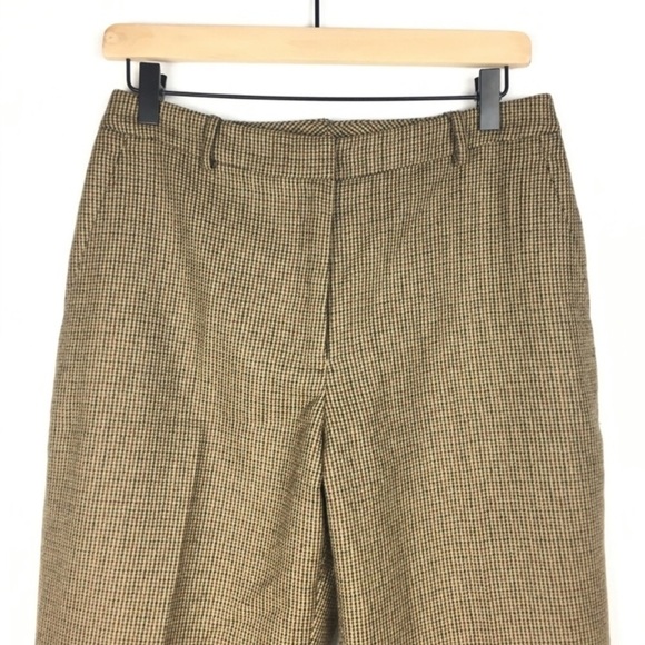 LAUREN RALPH LAUREN Pants 100% Wool Trouser Tweed High Rise Dark Academia Size 8 - Picture 2 of 9